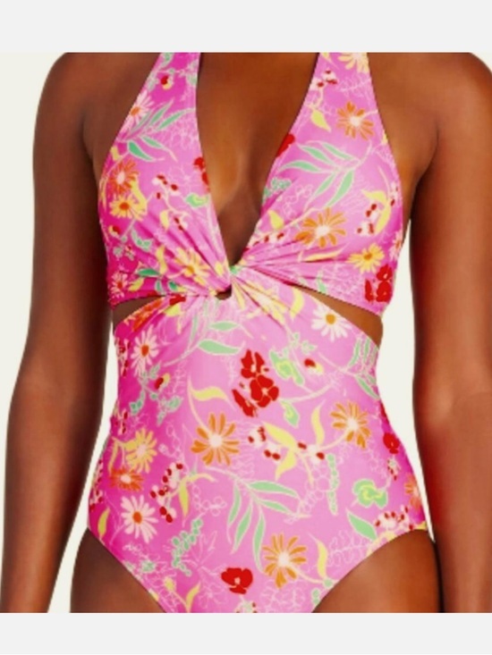 kate spade Other - kate spade Pink flash Floral One-Piece lined flower & berries Swimsuit NWT M